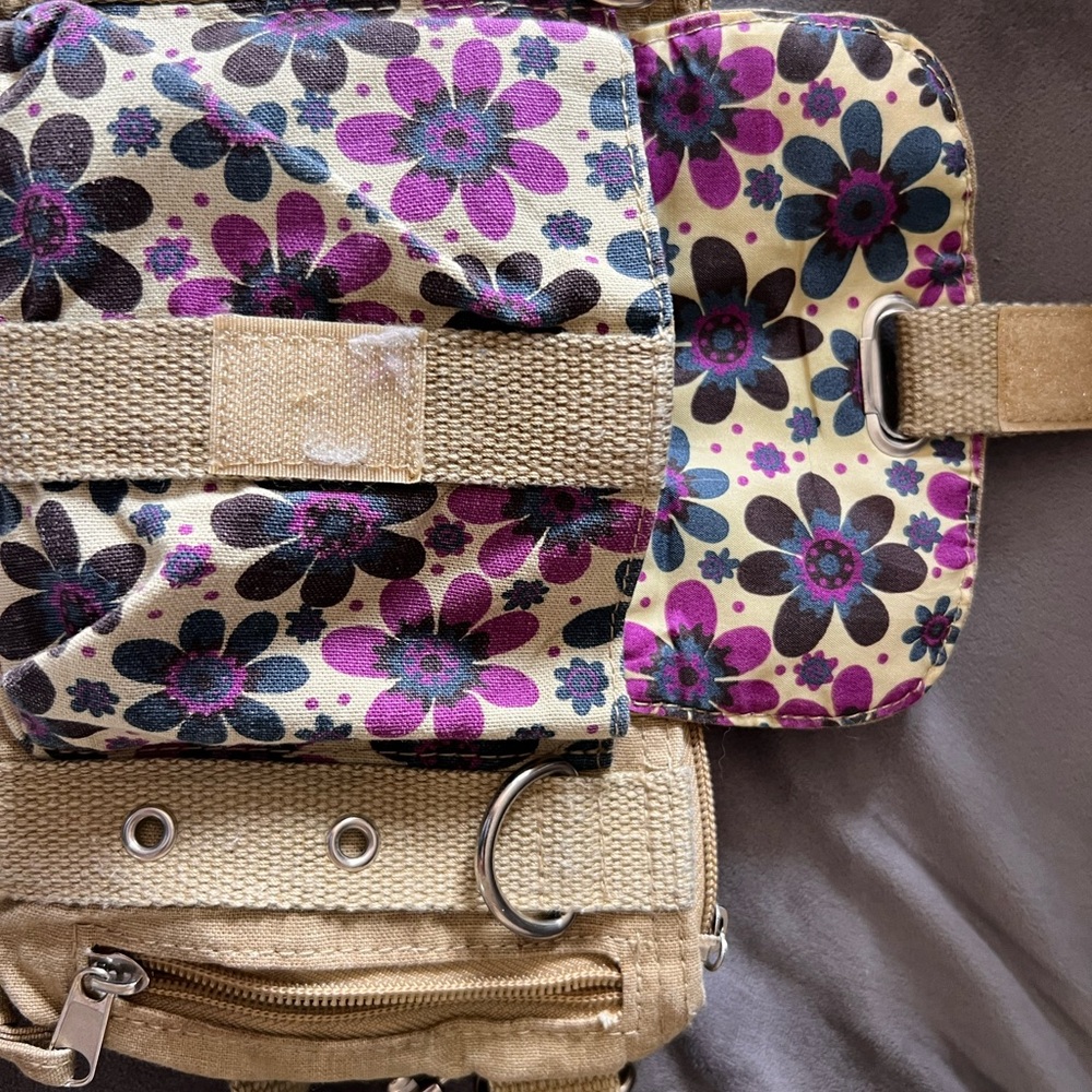 Tan and floral Fanny pack
